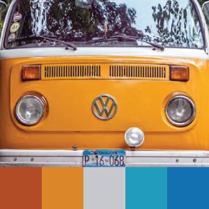 Combinação de cores: guia prático, gerador on-line e exemplos - Web Design combinação de cores - paleta retro