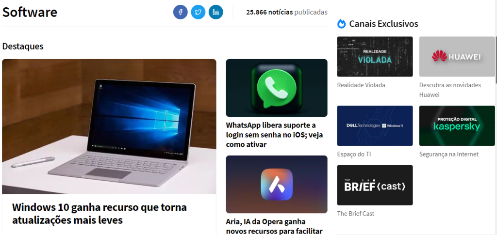 Sites de tecnologia: os 20 melhores sites para ficar atualizado em 2024 - Tecnologia Sites de tecnologia - Site Tecmundo