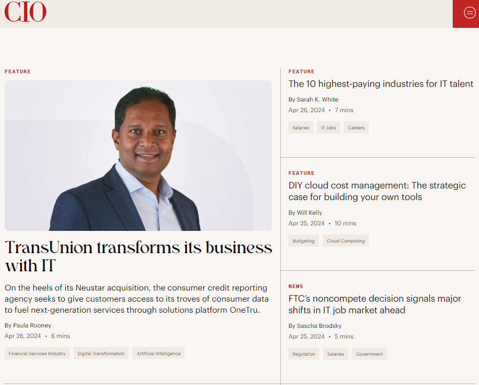 Sites de tecnologia: os 20 melhores sites para ficar atualizado em 2024 - Tecnologia Sites de tecnologia - Site CIO