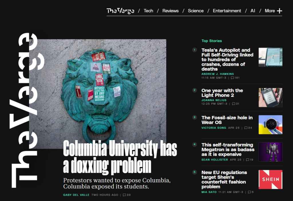 Sites de tecnologia: os 20 melhores sites para ficar atualizado em 2024 - Tecnologia Site The Verge