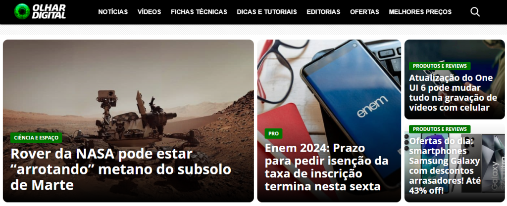 Sites de tecnologia: os 20 melhores sites para ficar atualizado em 2024 - Tecnologia Sites de tecnologia - Site Olhar Digital