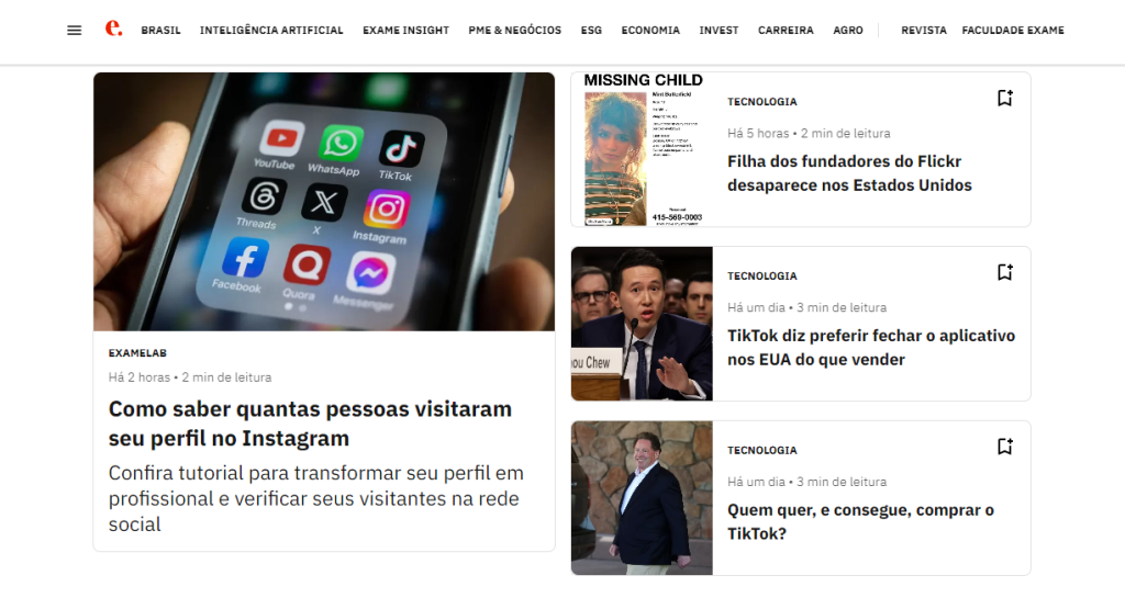 Sites de tecnologia: os 20 melhores sites para ficar atualizado em 2024 - Tecnologia Sites de tecnologia - Site Exame Info