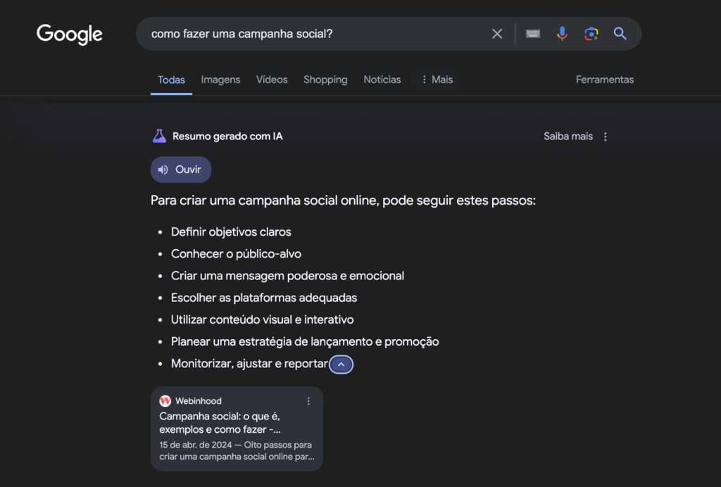 Search Generative Experience (SGE): o que é, impacto no SEO e soluções - SEO Search Generative Experience Google Webinhood
