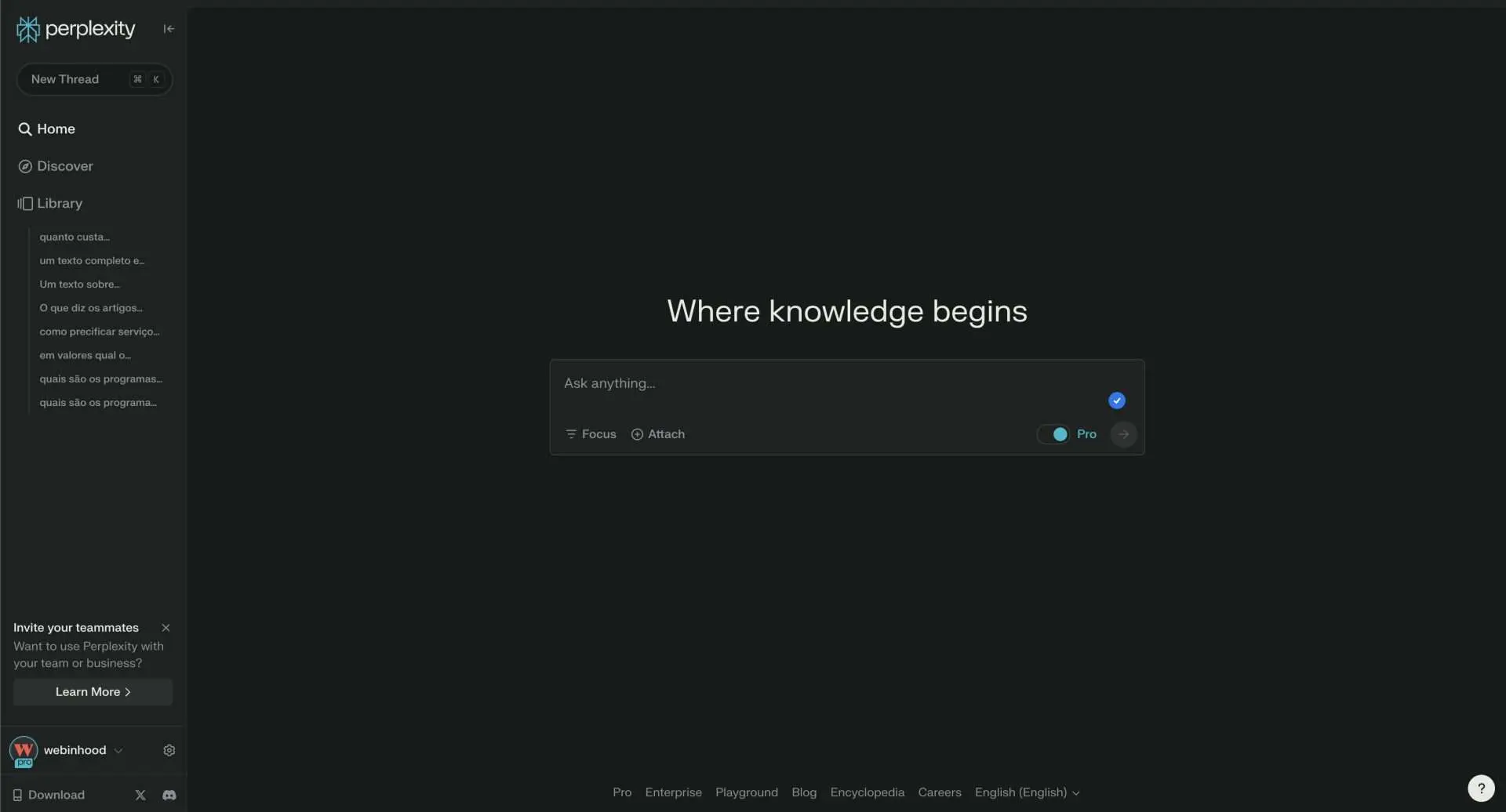 297 ferramentas de marketing essenciais para o seu negócio em 2024 - Marketing Ferramentas de marketing: Perplexity.ai
