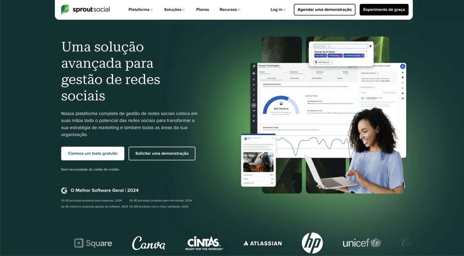 297 ferramentas de marketing essenciais para o seu negócio em 2024 - Marketing Ferramentas de marketing: Sprout Social