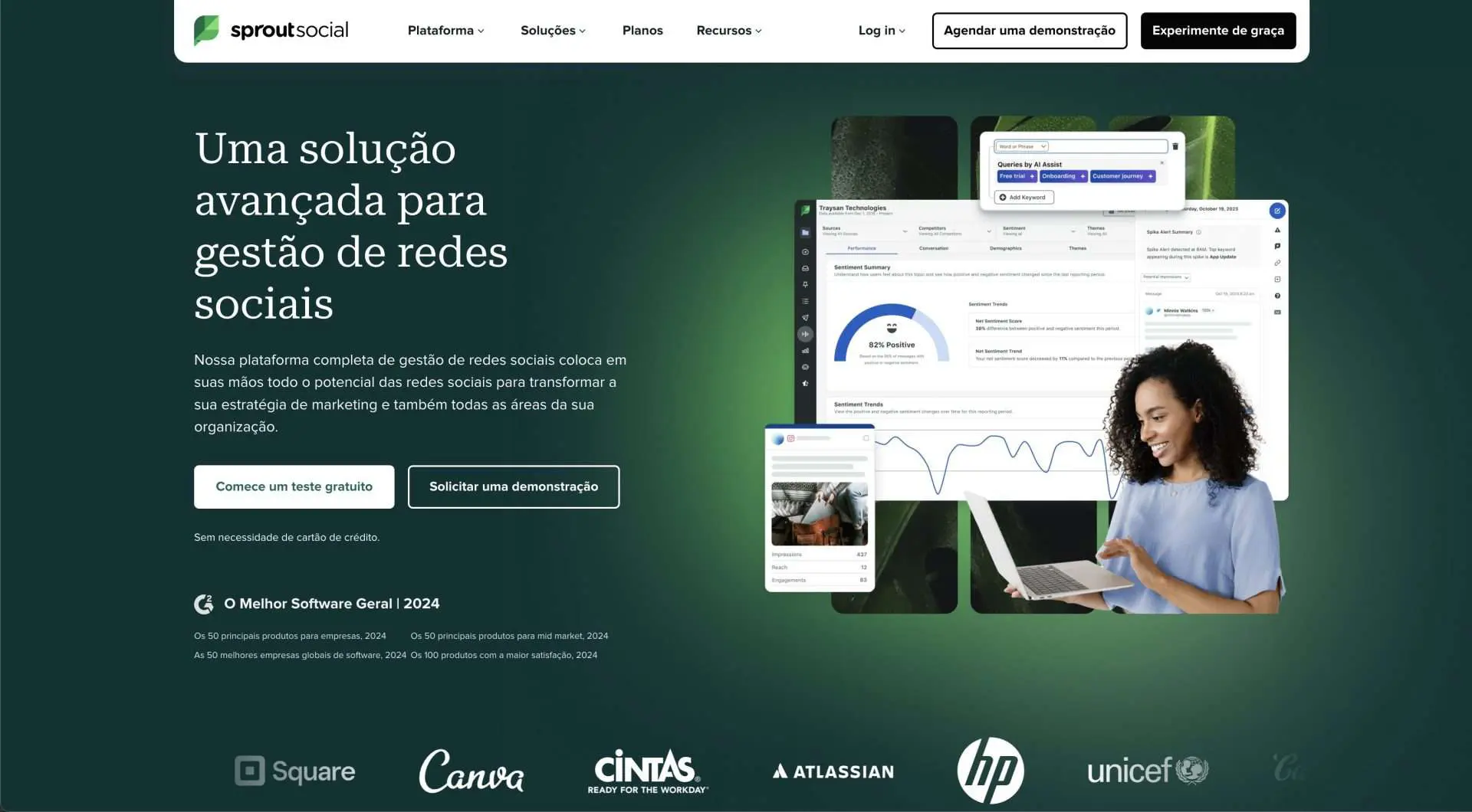 297 ferramentas de marketing essenciais para o seu negócio em 2024 - Marketing Ferramentas de marketing: Sprout Social