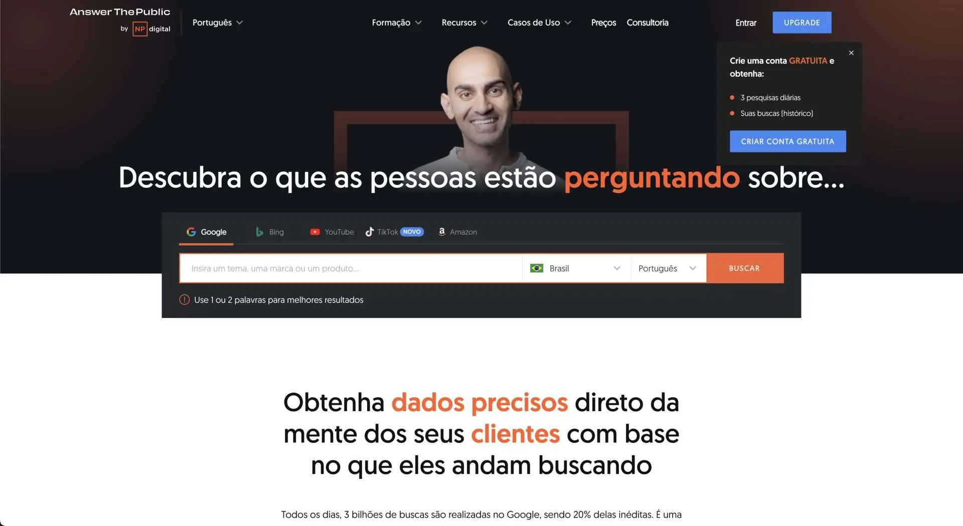 297 ferramentas de marketing essenciais para o seu negócio em 2024 - Marketing Ferramentas de marketing: AnswerThePublic